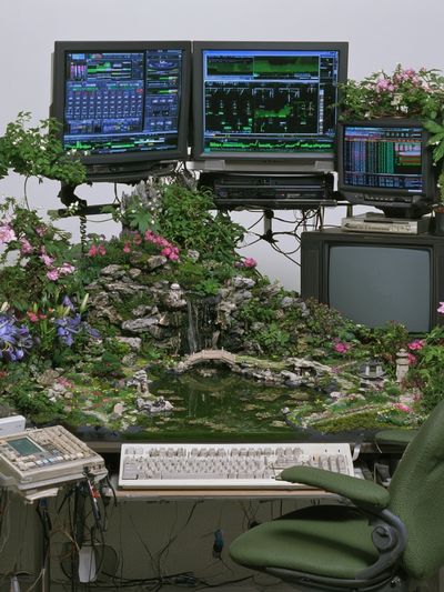 Surreal Tech Garden — Fine-Art Print.