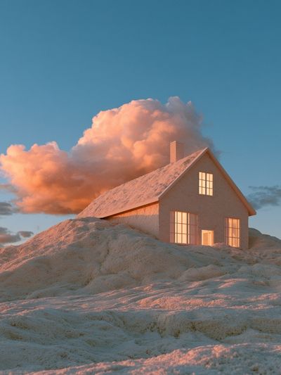 Dream House at Sunset Poster.