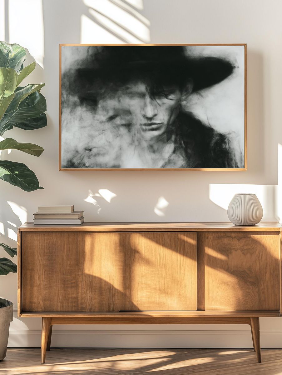 Abstract Face Study Print. — room view 3