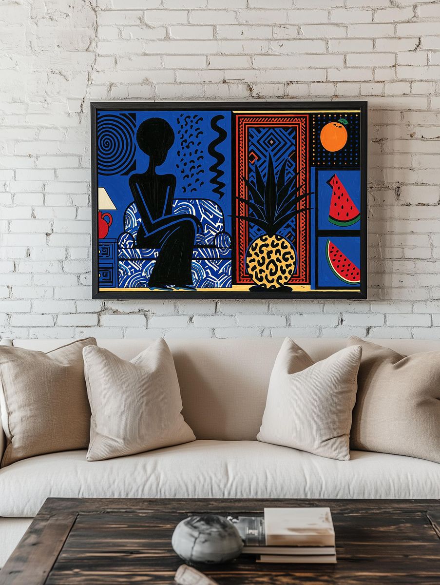 Bold Pop Art Interior Poster. — room view 1