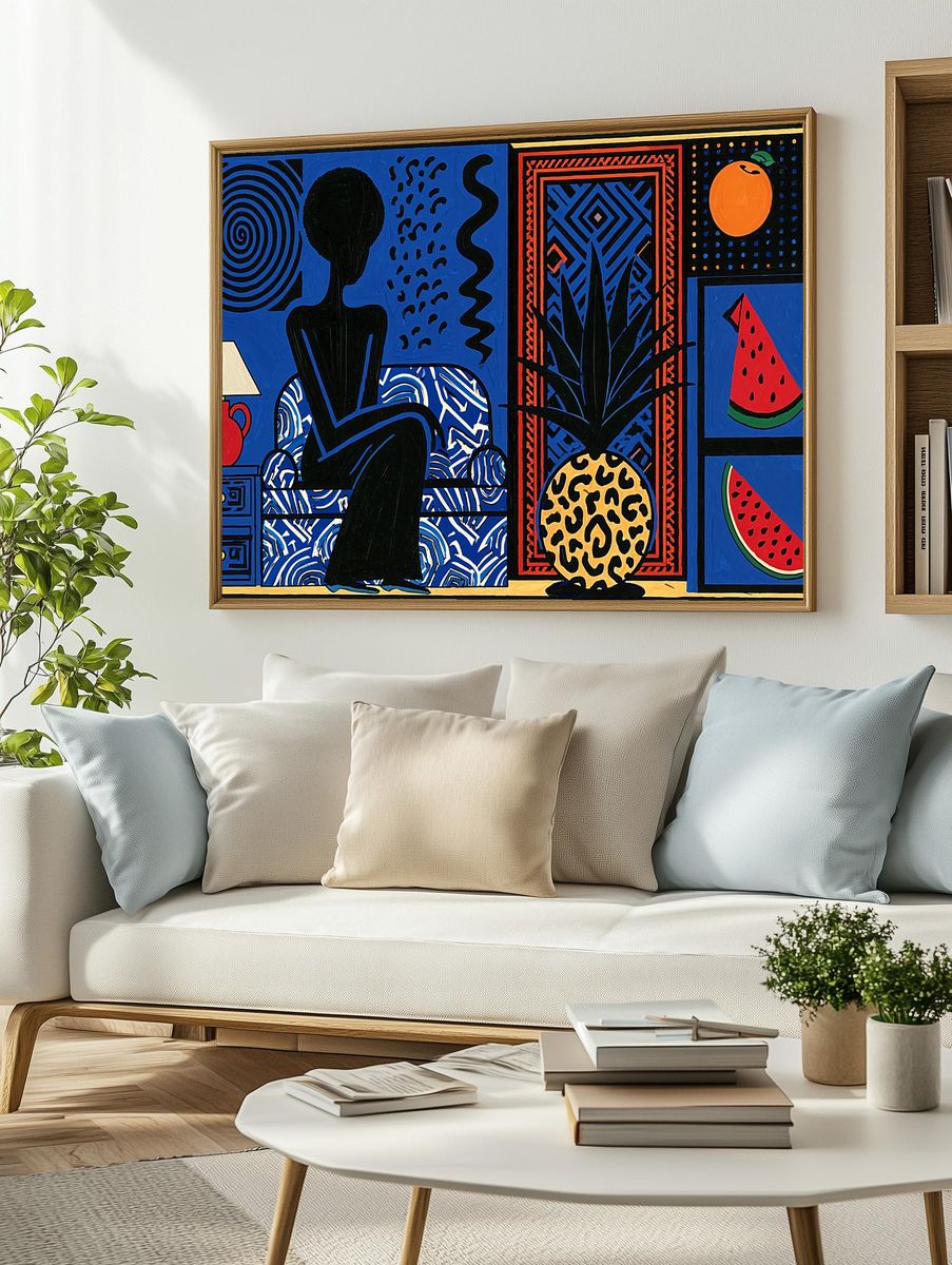 Bold Pop Art Interior Poster. — room view 2