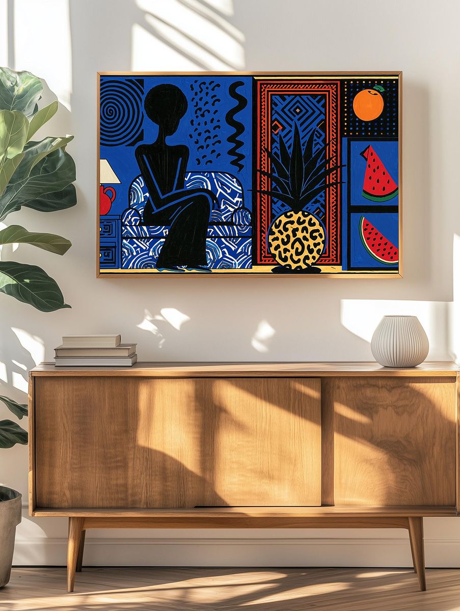 Bold Pop Art Interior Poster. — room view 3