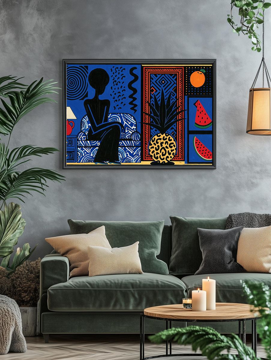 Bold Pop Art Interior Poster. — room view 4