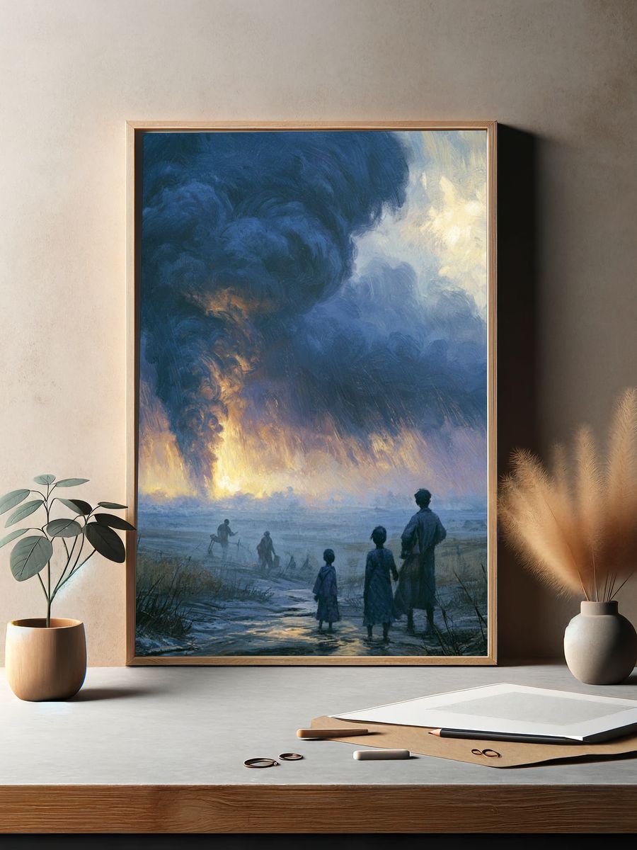 Storm Over the Marsh Print. — room view 2