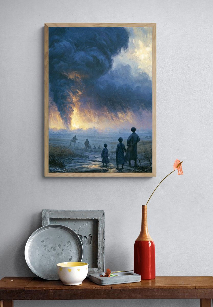 Storm Over the Marsh Print. — room view 3