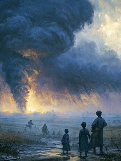 Storm Over the Marsh Print. poster