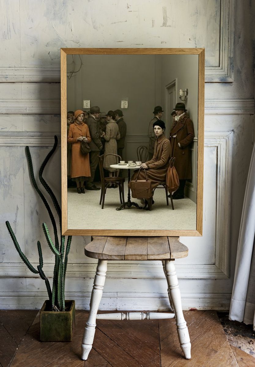 Café Scene — Fine-Art Print. room preview