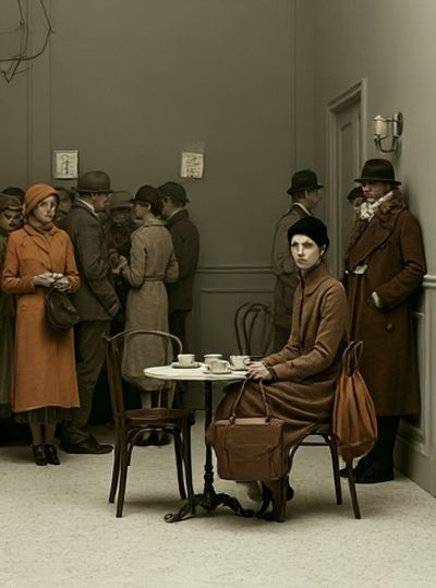 Café Scene — Fine-Art Print.