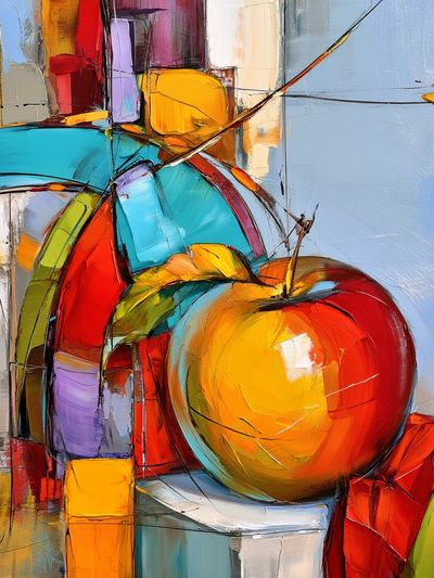 Abstract Apple Still Life Poster.