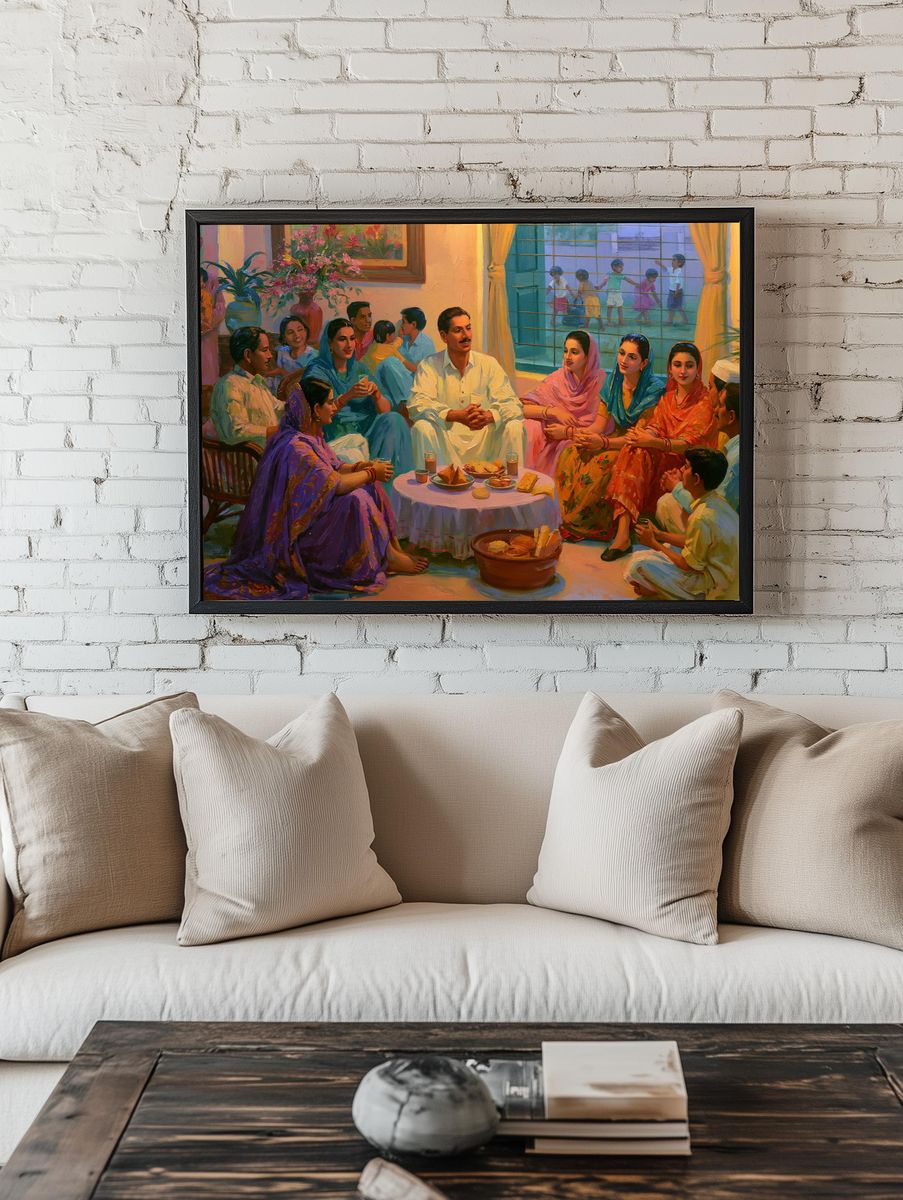 Family Gathering — Fine-Art Print. room preview