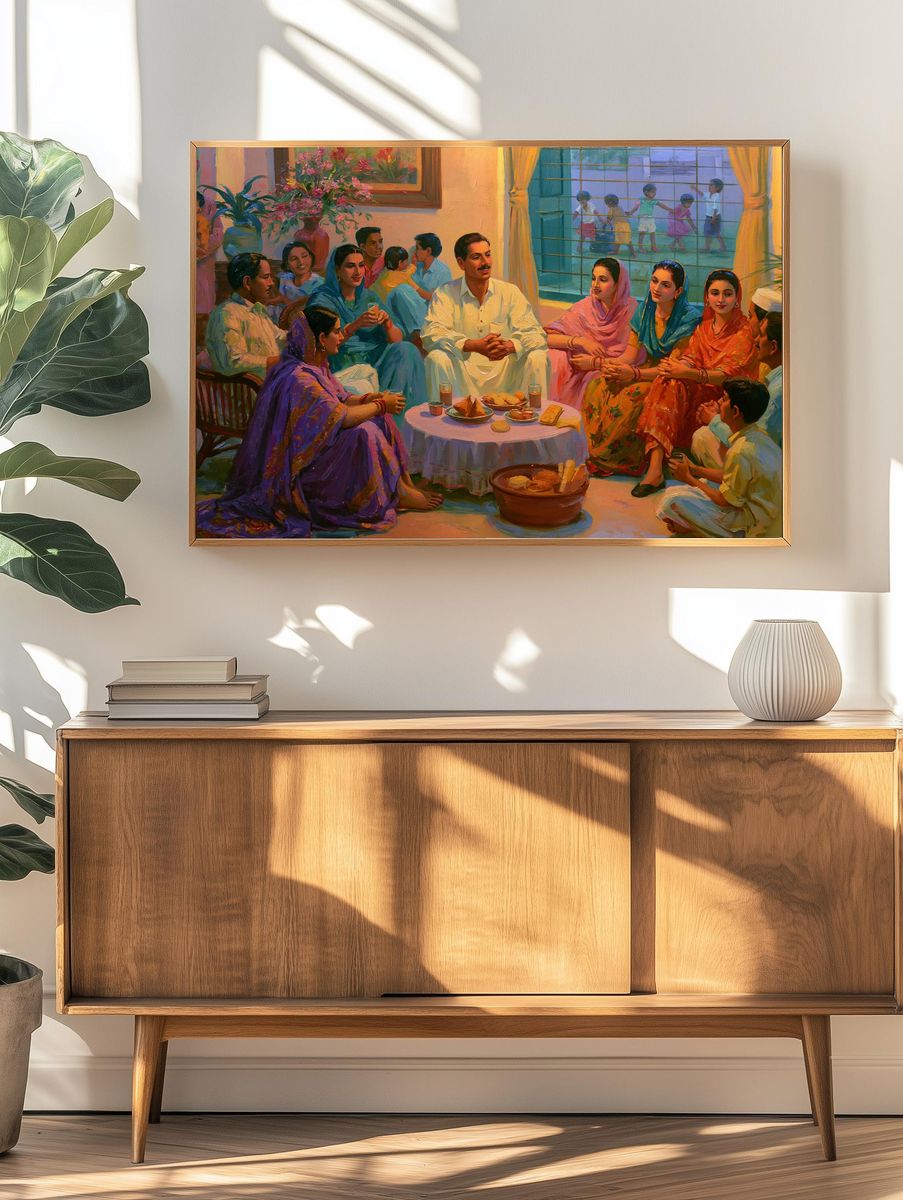 Family Gathering — Fine-Art Print. — room view 3
