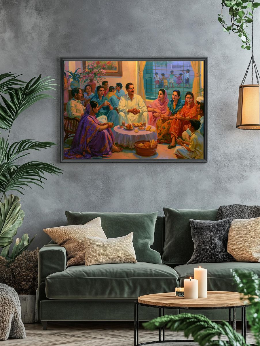 Family Gathering — Fine-Art Print. — room view 4