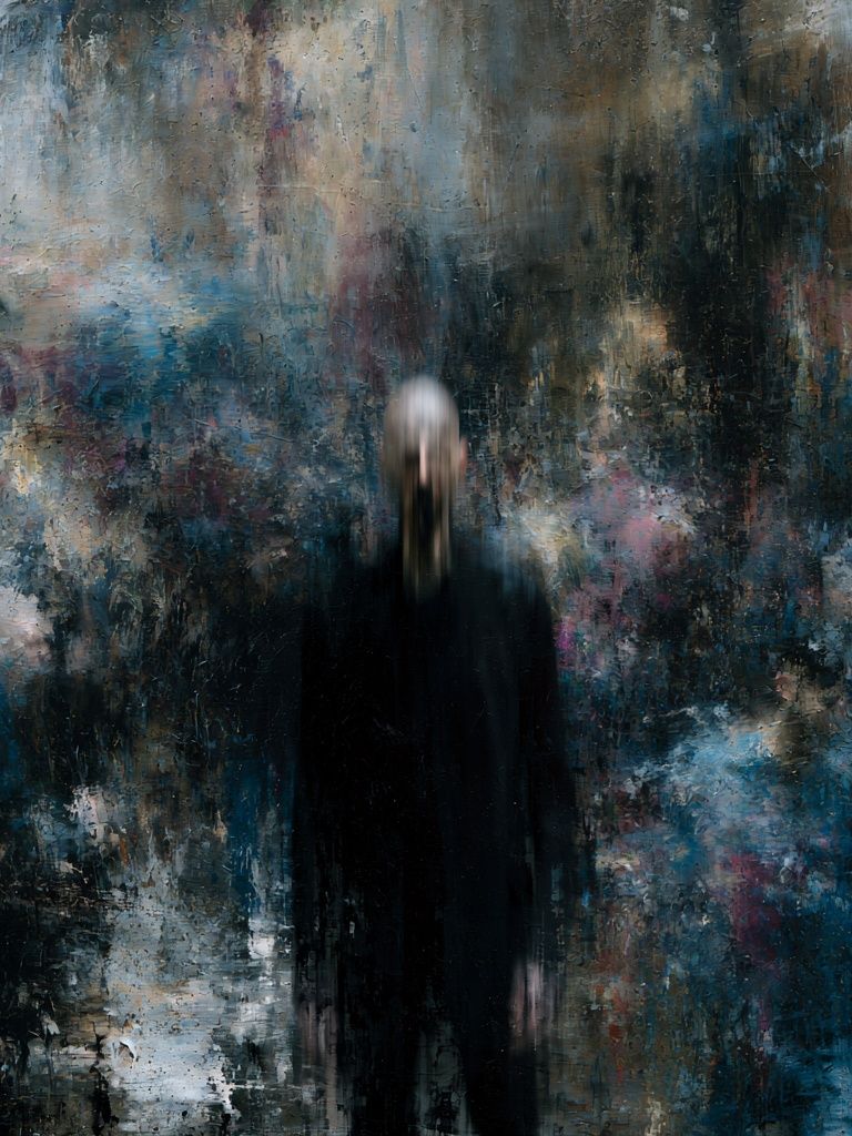 Blurred Figure Contemporary Print. poster detail