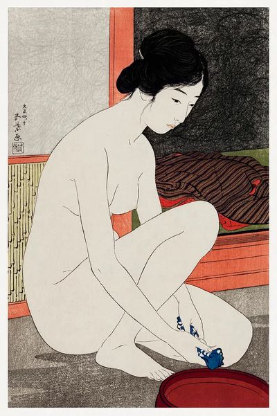 Yokugo no onna (1915) Goyō. poster print