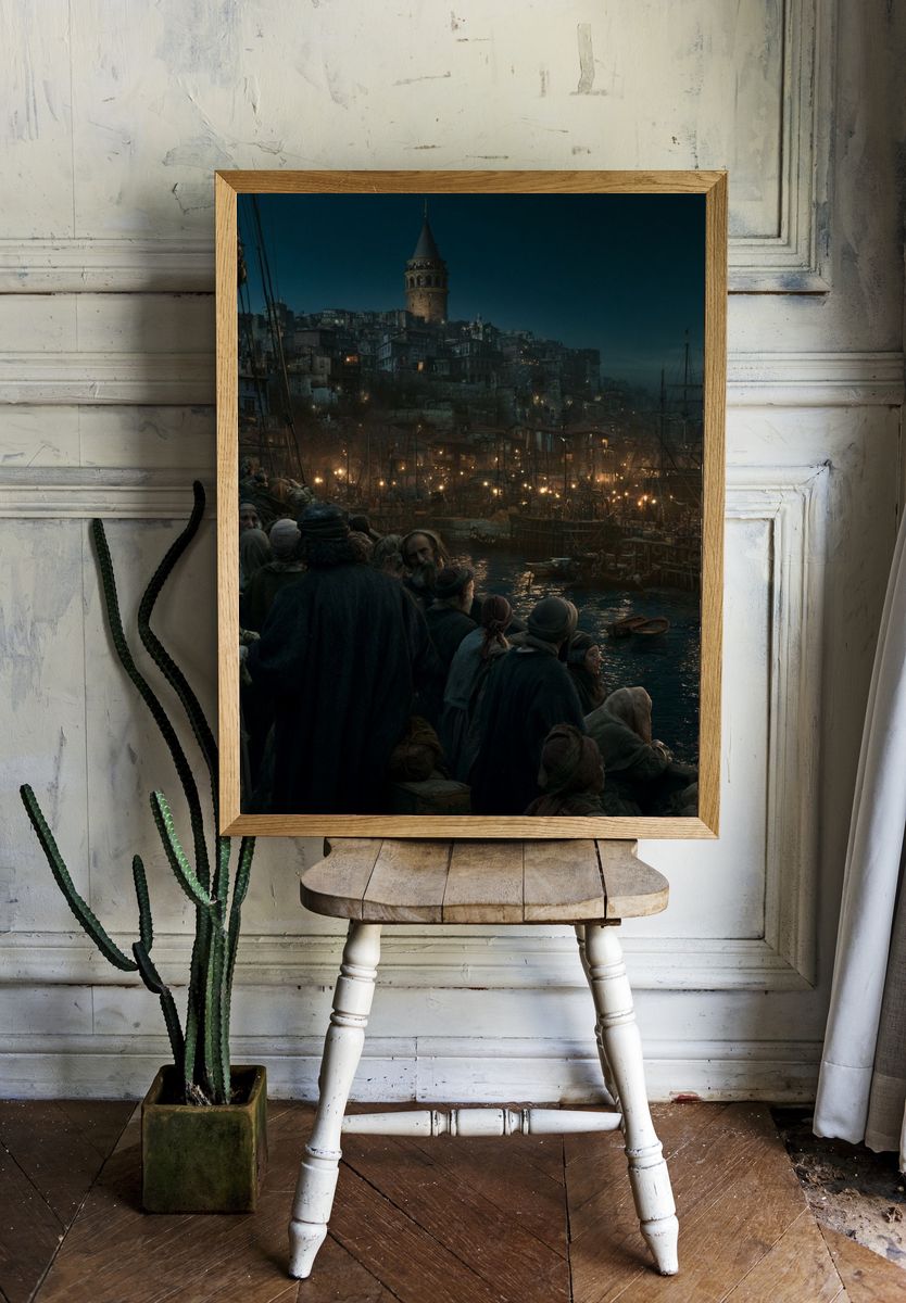 Harbor City at Dusk Poster. — room view 1