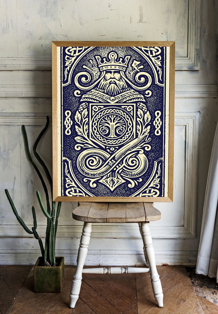 Celtic King Ornamental Print. — room view 1