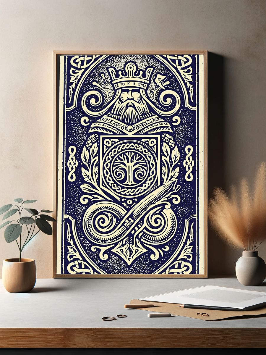 Celtic King Ornamental Print. — room view 2