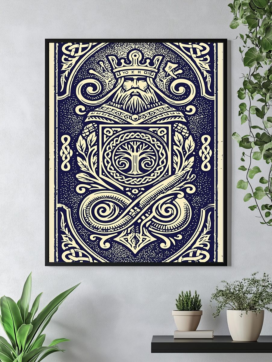 Celtic King Ornamental Print. — room view 4