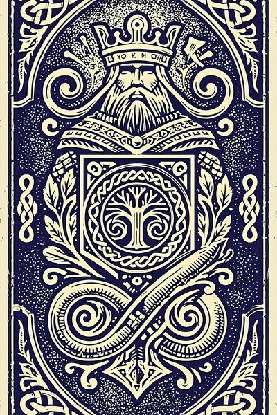 Celtic King Ornamental Print.