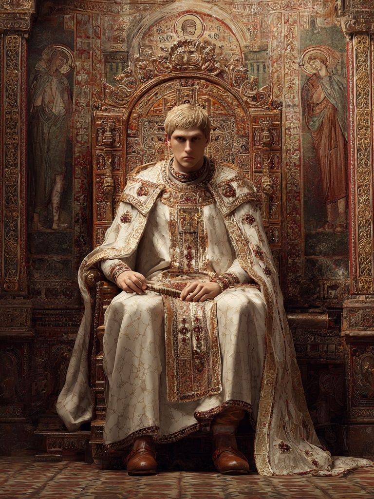Ornate Throne Portrait Print. poster detail