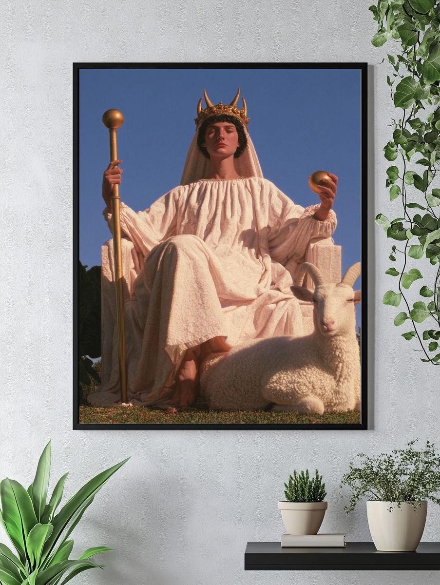Mythic Queen with Ram Poster. — room view 4