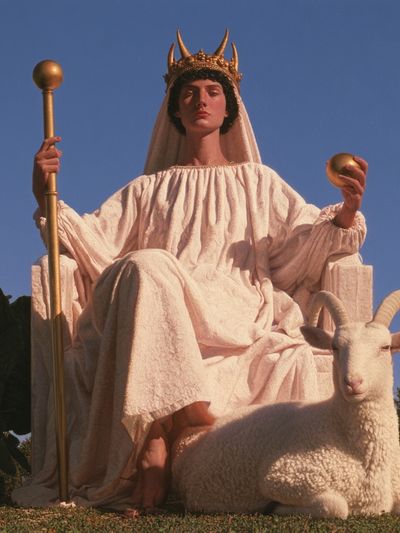 Mythic Queen with Ram Poster.