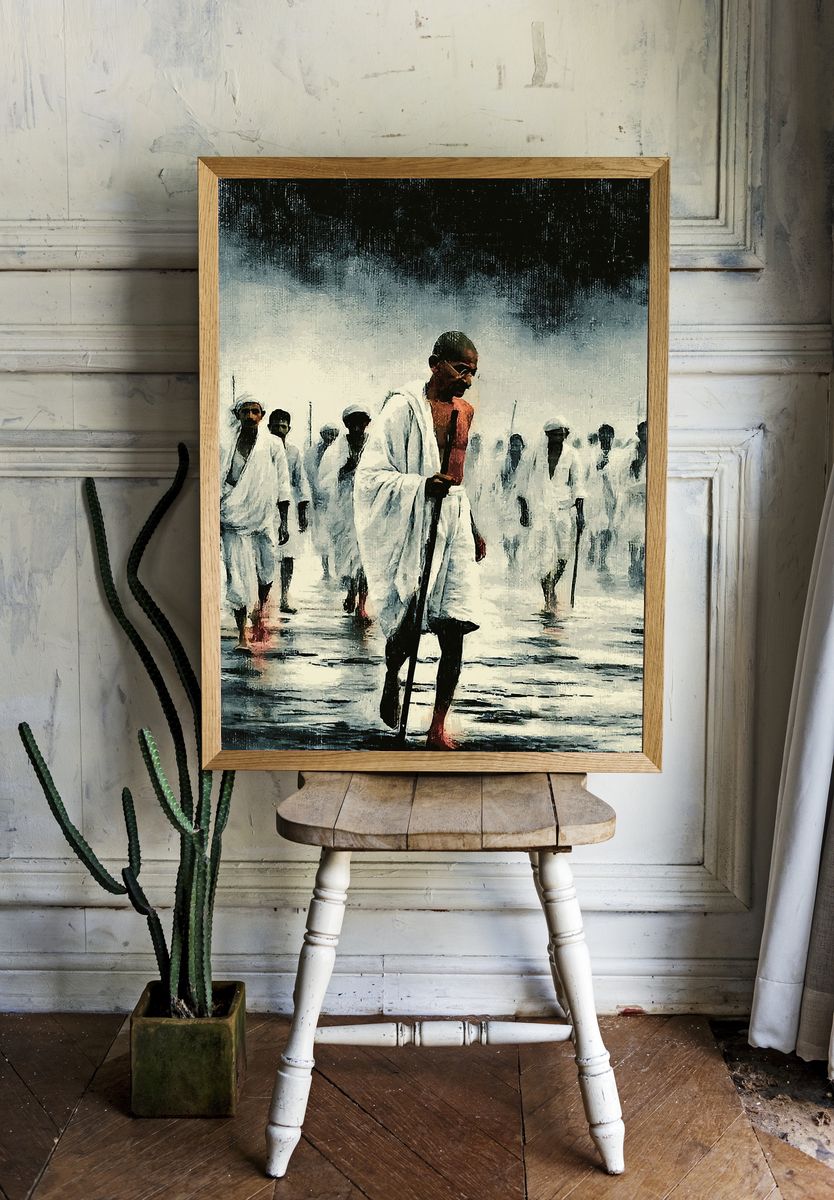Pilgrims in White — Fine-Art Print. room preview