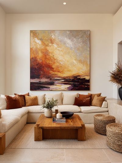 Sunlit Abstract Landscape Poster. poster print
