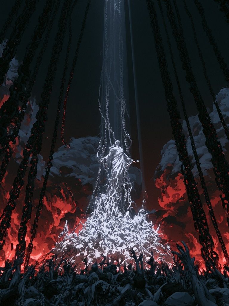 Infernal Ascension Surrealism Poster. poster detail