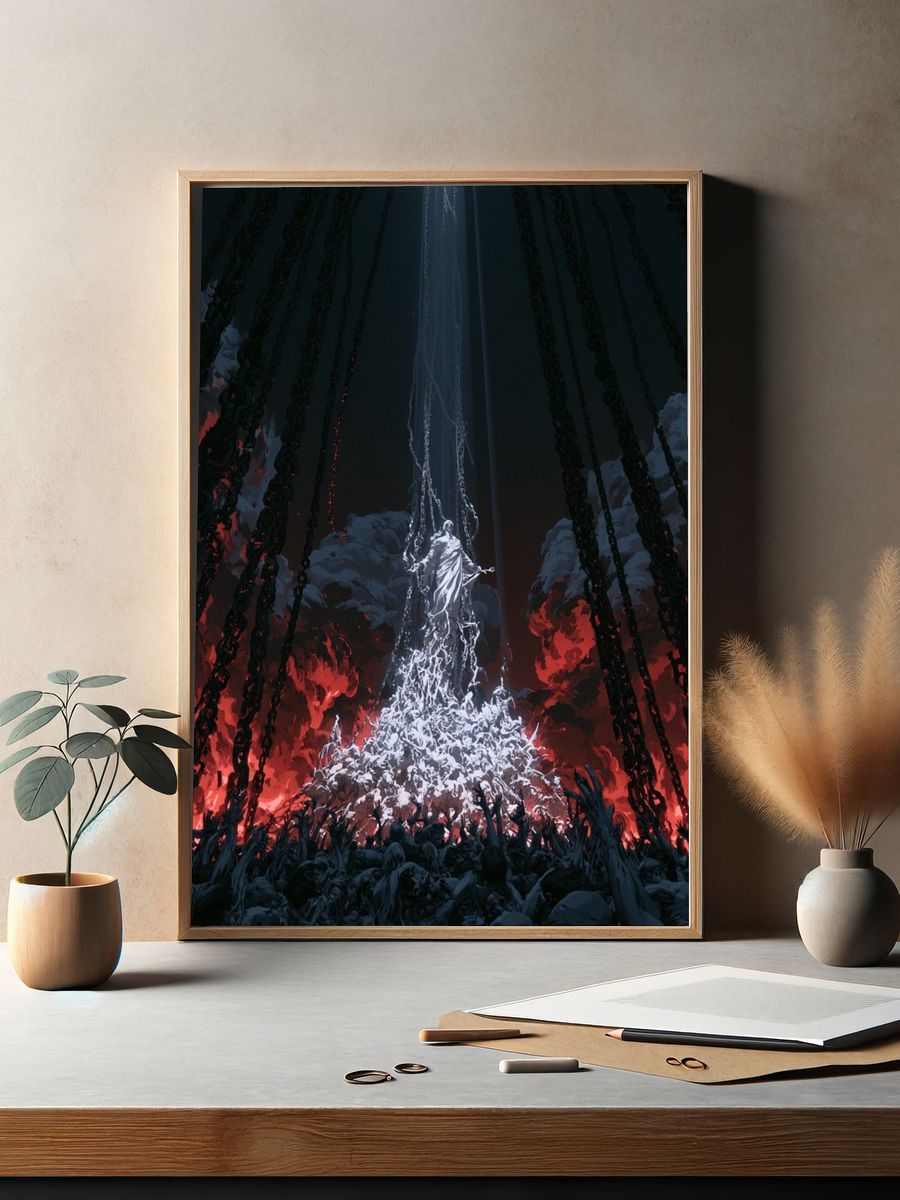 Infernal Ascension Surrealism Poster. — room view 2