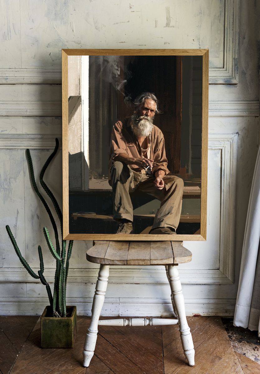 Smoky Porch Portrait Print. — room view 1