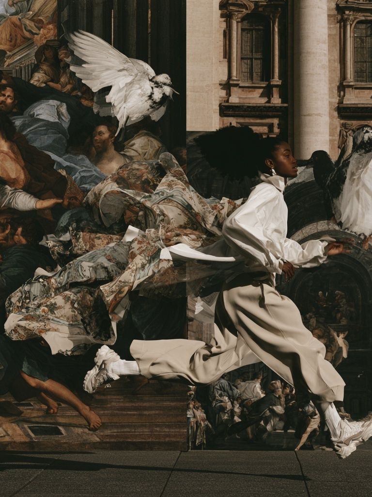Baroque Fashion Collage Poster. poster — fine-art art