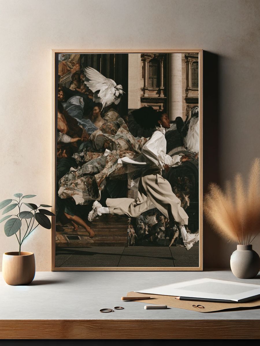 Baroque Fashion Collage Poster. — room view 2