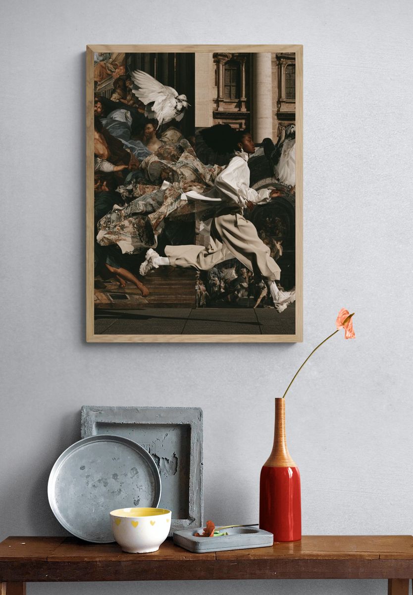 Baroque Fashion Collage Poster. — room view 3