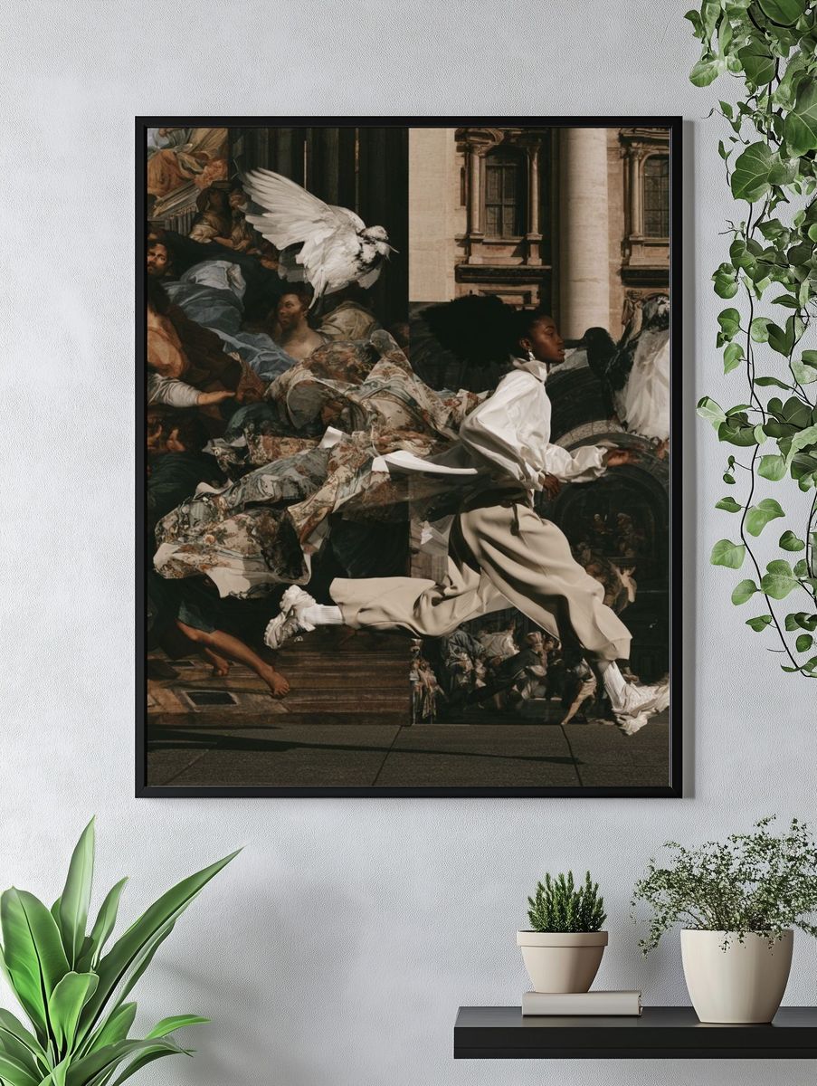 Baroque Fashion Collage Poster. — room view 4