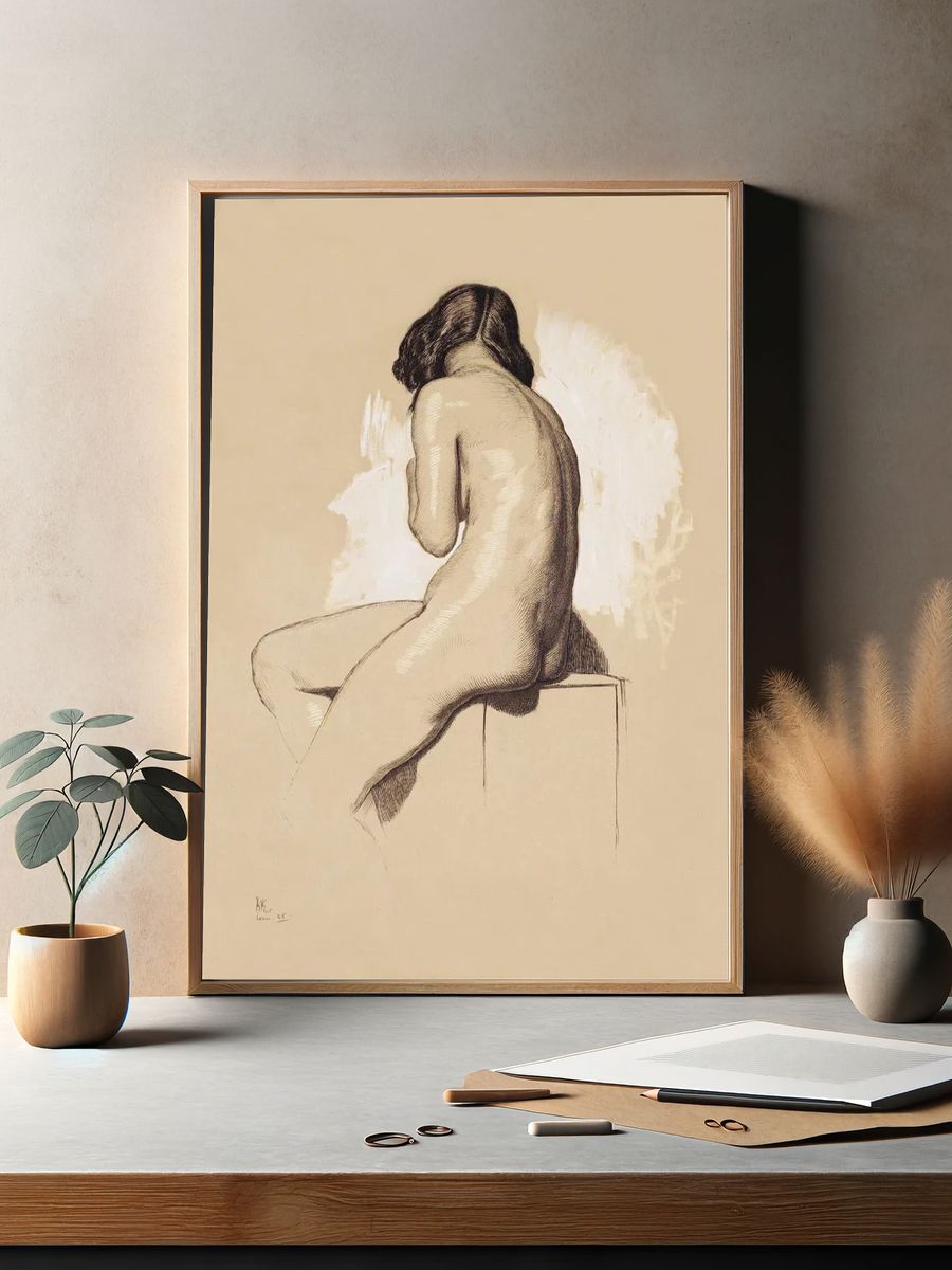 Naked woman posing sexually showing. — room view 2