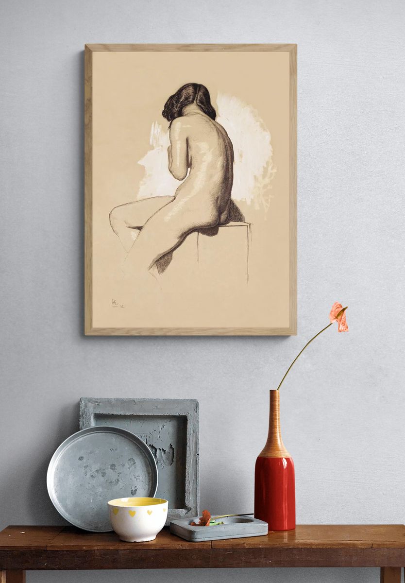 Naked woman posing sexually showing. — room view 3