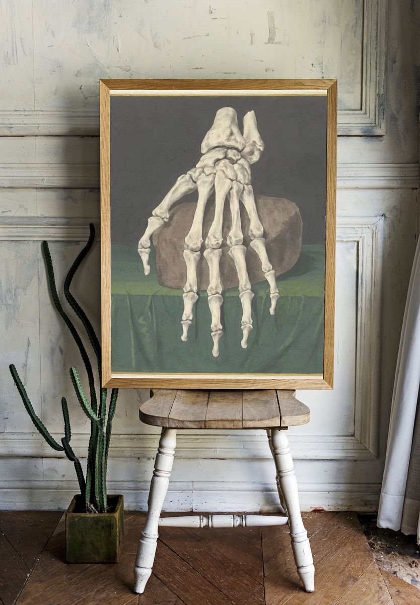 American Flag Oil Painting Poster. room preview