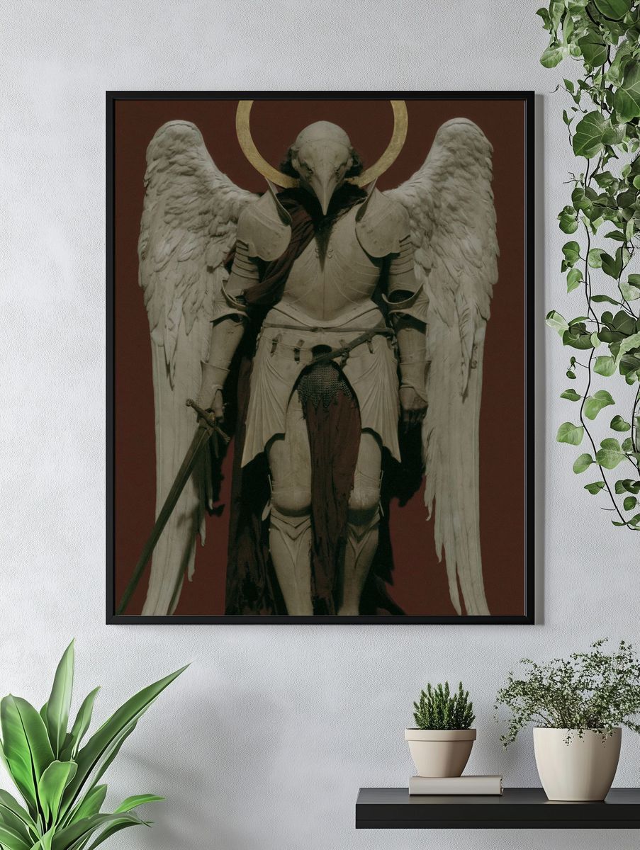 Winged Warrior Angel Poster. — room view 4