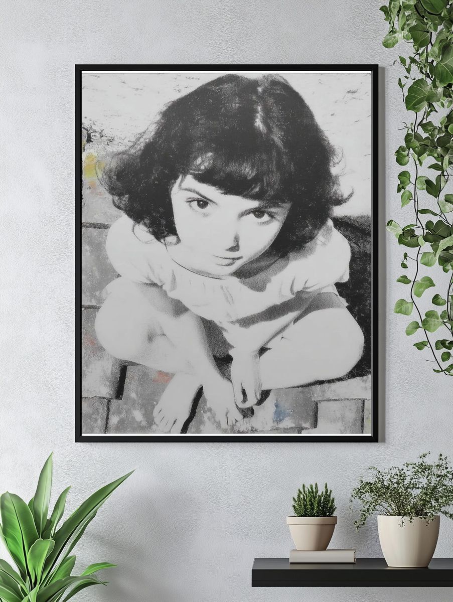 Girl on Cobblestones Fine-Art Print. — room view 4