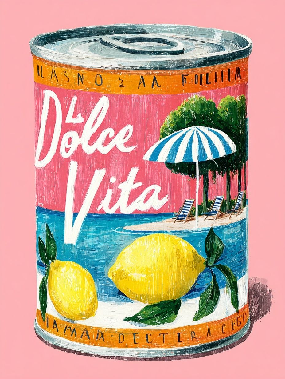 Dolce Vita Can Poster. poster — fine-art art
