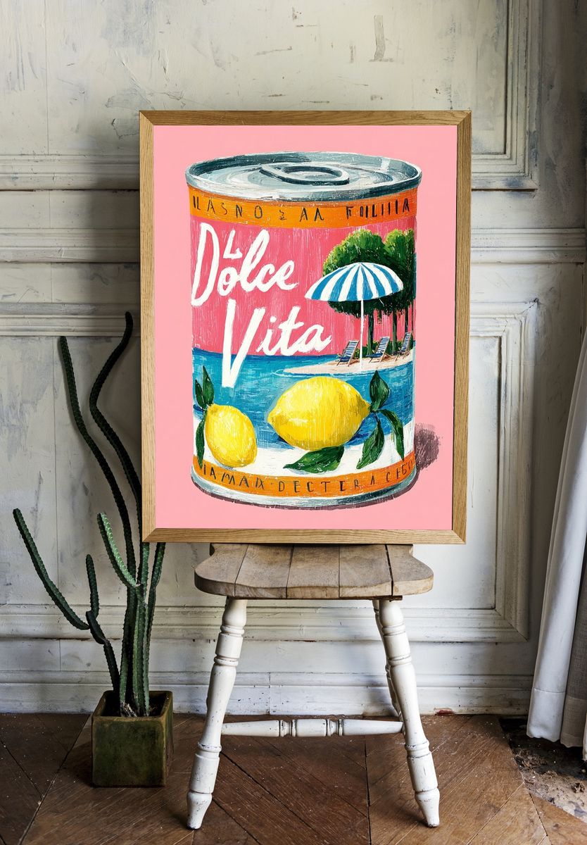Dolce Vita Can Poster. — room view 1