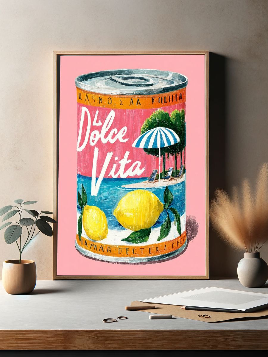 Dolce Vita Can Poster. — room view 2