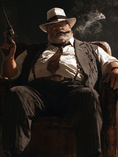 Smoky Gangster Portrait Poster. poster