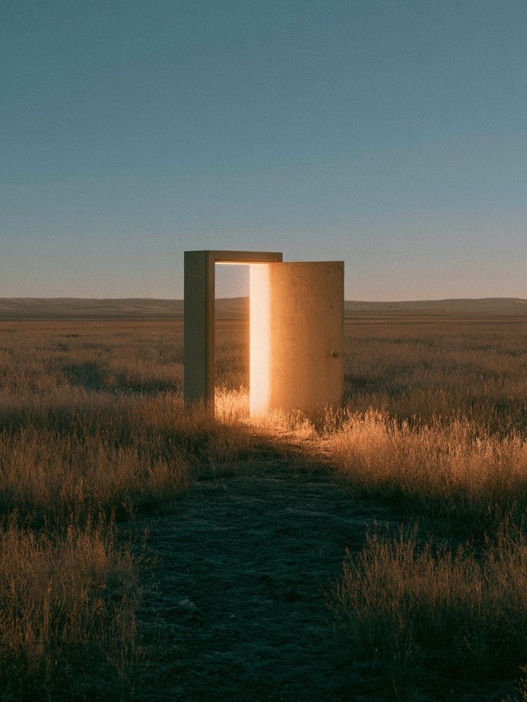 Open Door in the Prairie Print. poster — fine-art art
