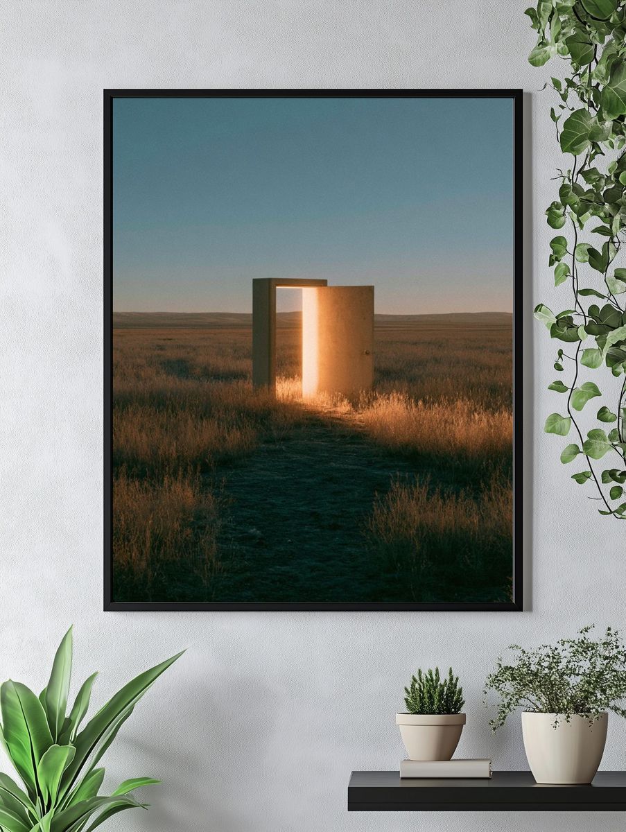 Open Door in the Prairie Print. — room view 4