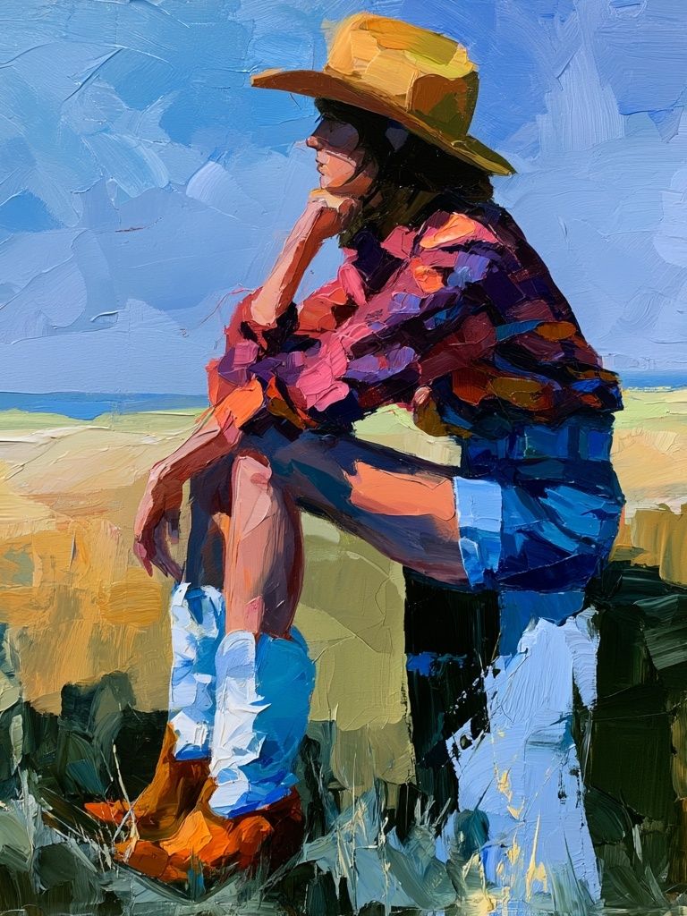 Cowgirl Portrait — Fine-Art Print. poster detail