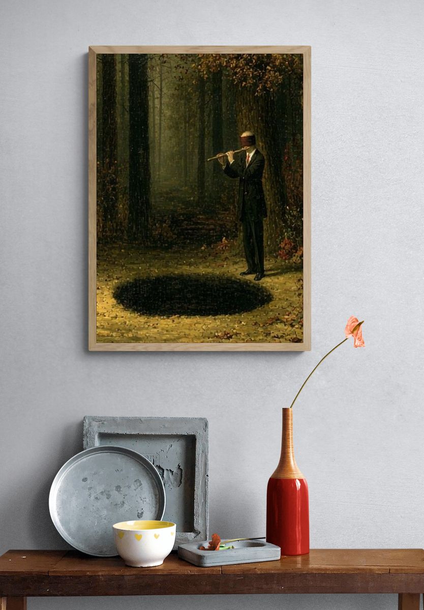 Blind Flutist in the Forest Print. — room view 3