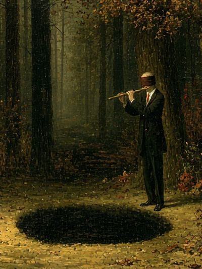 Blind Flutist in the Forest Print.