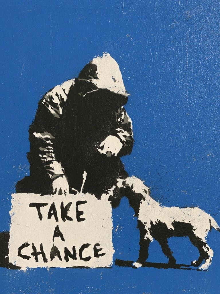 Take a Chance Street-Art Poster. poster detail